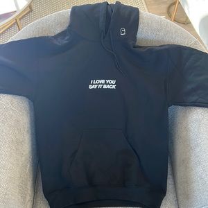 LONELY GHOST adult small sweatshirt. Black with white logo. New, never worn!!!